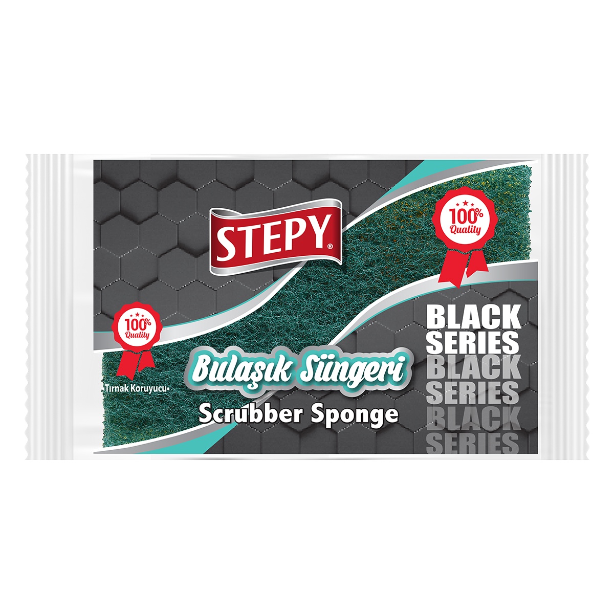 Black Seri Tekli Oluklu Bulaşık Süngeri